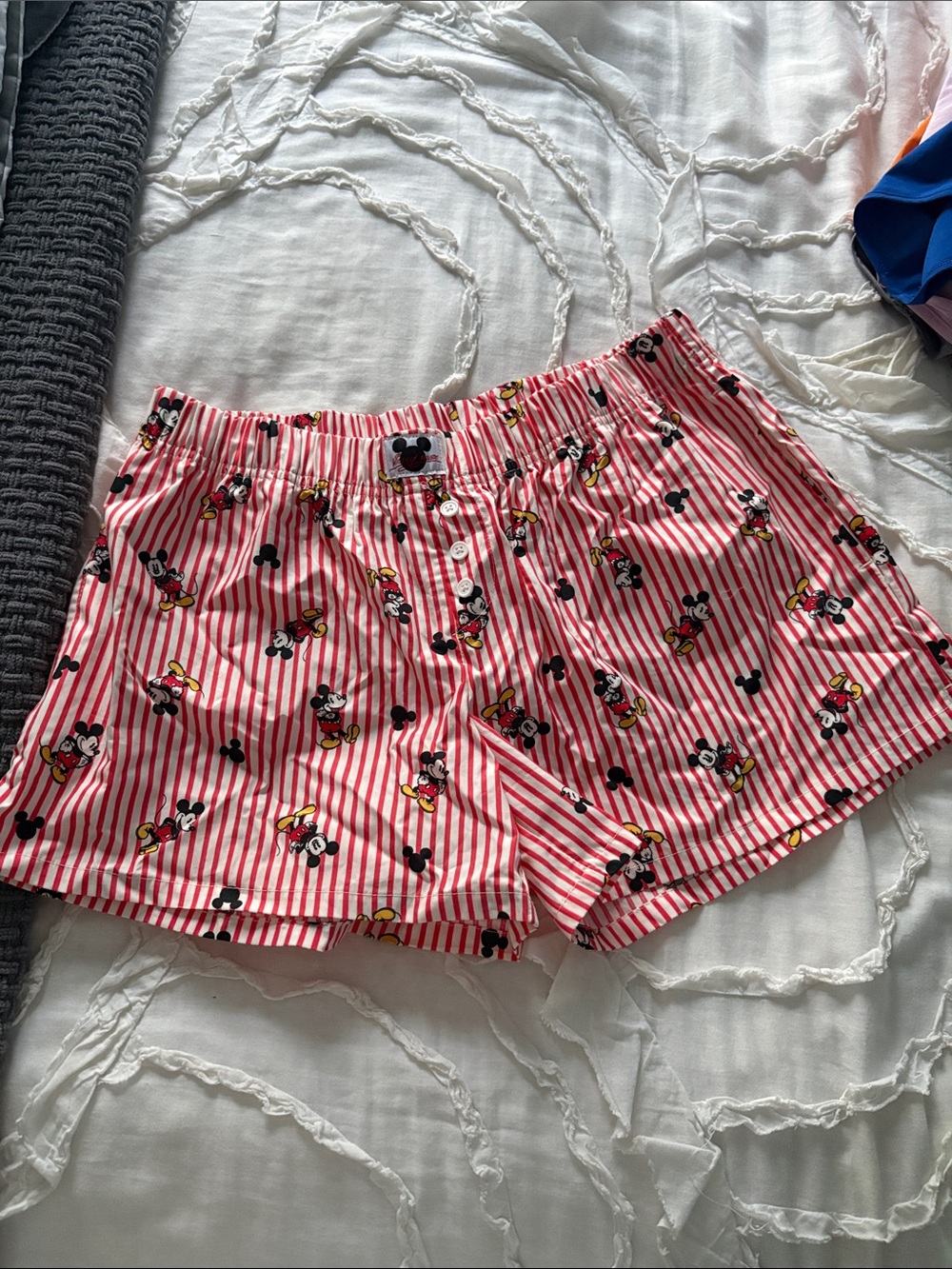 Women’s Striped Mickey Mouse Lounge Shorts